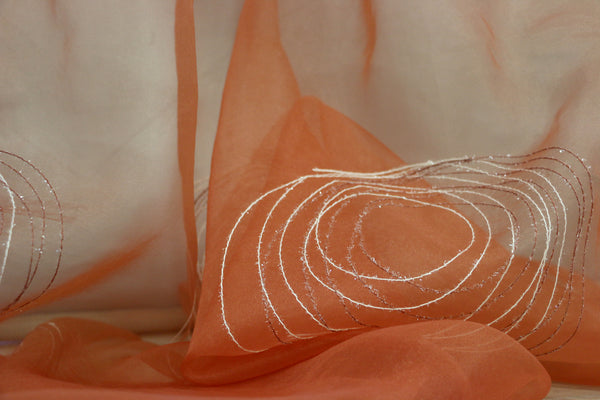 MB CURTAIN READY FIT 145x300 46040 TILE ORGANZA EMBROIDERED POL.100%