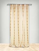 MB CURTAIN READY FIT 145x300 611828/01ORG. STRIPE JACQUARD WHITE POL.100% 1