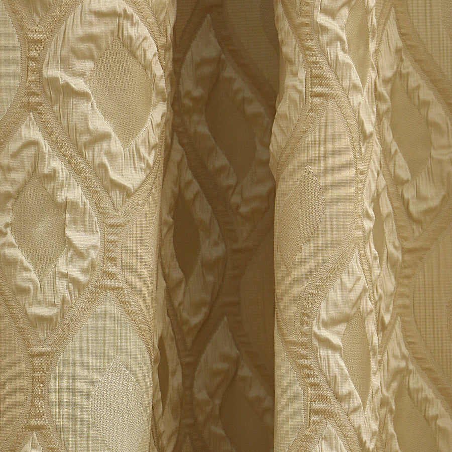 MB CURTAIN READY MADE 145x290 91827/107 TAFT JACQUARD CREAM POL.100%
