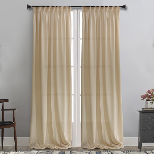 MB CURTAIN READY MADE 145x285 LINEN BEIGE POL.100%