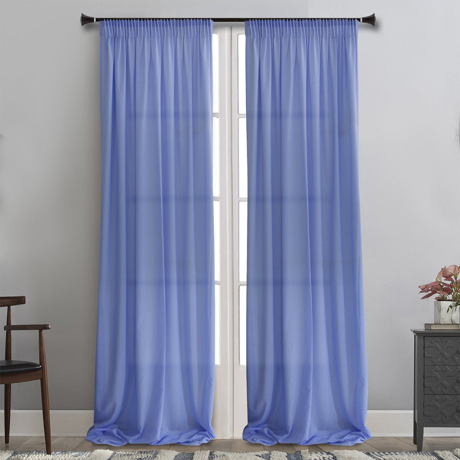 MB CURTAIN READY FIT 145x285 LINEN BLUE POL.100%