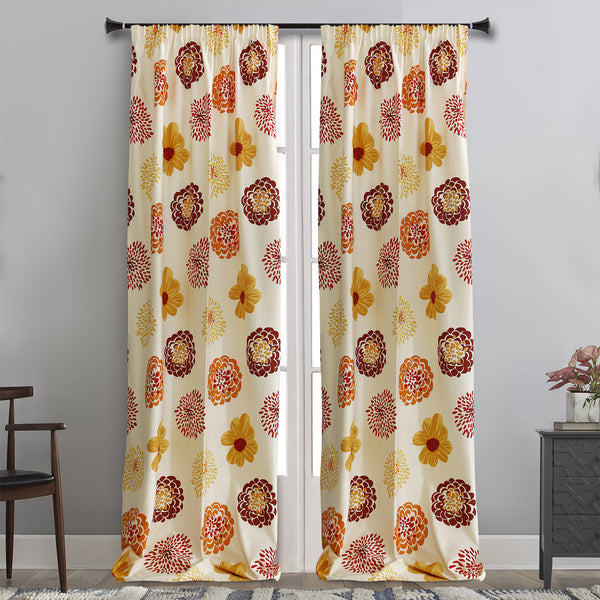 MB CURTAIN READY FIT 145x275 ORANGE SATIN MATTE POL.70% - COT.30%