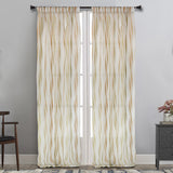 MAISON BLANCHE READY-MADE CURTAIN 145X280 ROSÉ ORGANZA GOLD STRIPE VISC.75%-POL.25% 1