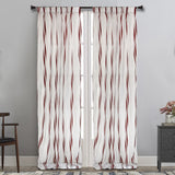 MAISON BLANCHE READY-MADE CURTAIN 145X280 ROSÉ ORGANZA STRIPE BURGUNDY VISC.75%-POL.25% 1