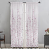 MAISON BLANCHE CURTAIN READY-MADE 145X290 VOILE WHITE - LILAC POL.100% 1