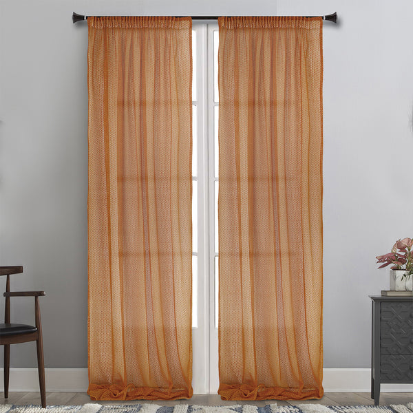 MAISON BLANCHE READY-MADE CURTAIN 145X295 MESH TILE POL.100%
