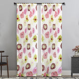 MAISON BLANCHE READY-MADE CURTAIN 145X275 PINK ORGANZA VISC.75%-POL.25% 1