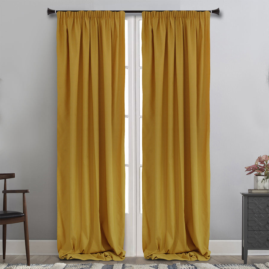 MAISON BLANCHE CURTAIN READY MADE 145X310 YELLOW CURTAIN Pol.100%
