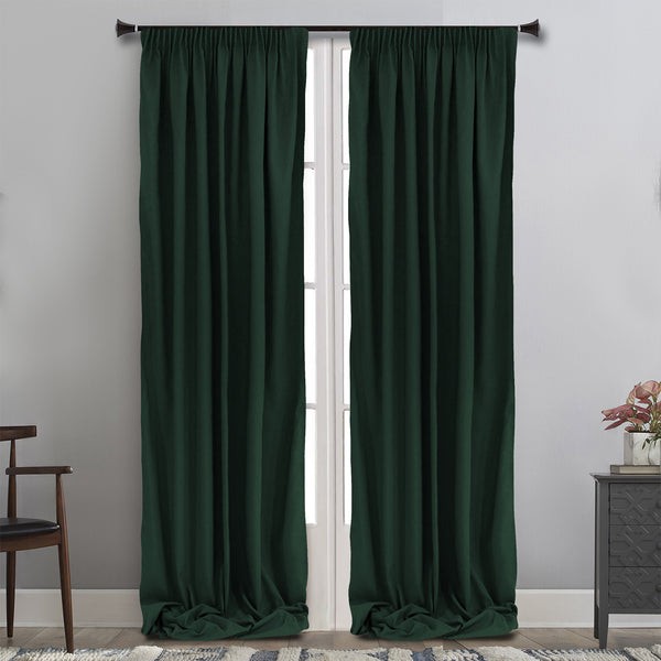 MAISON BLANCHE CURTAIN READY MADE 145X310 KOULEN GREEN Pol.100%