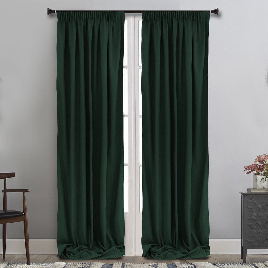 MAISON BLANCHE CURTAIN READY MADE 145X310 KOULEN GREEN Pol.100%