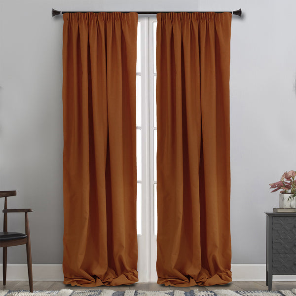 MAISON BLANCHE CURTAIN READY FITTED 145X310 PLAIN TILE Pol.100%